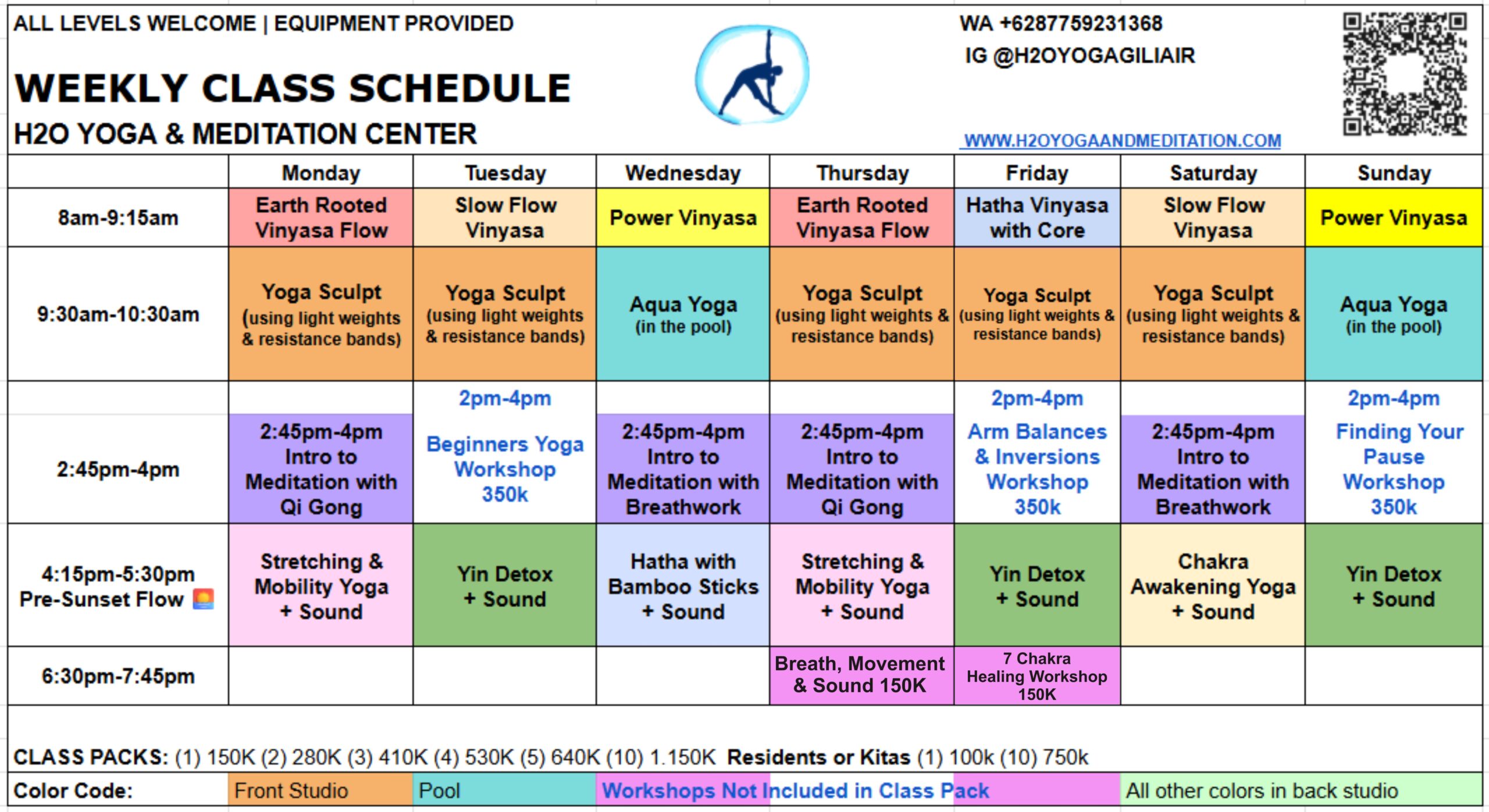 Yoga Schedule